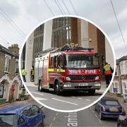 Firefighters are currently tackling a blaze at a house