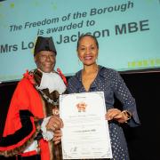 Lorna Jackson MBE was one of the recipients of the Freedom of the Borough Award