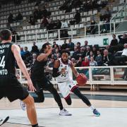 London Lions attack against Aquila Basket Trento in Italy