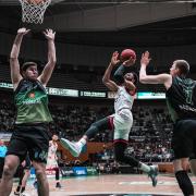 London Lions in EuroCup play-off action against Spanish giants Joventut Badalona