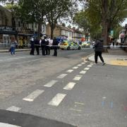 Crime scene in place after double stabbing
