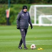 West Ham United boss David Moyes looks on at a training sessions