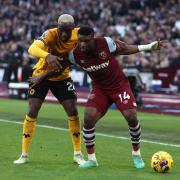 Mohammed Kudus in action for West Ham against Wolves