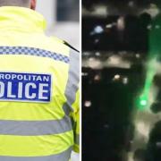A laser was pointed at an NPAS police helicopter and the Met Police subsequently arrested a man