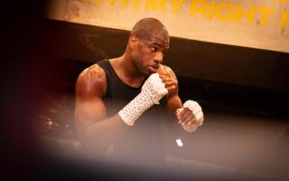 Daniel Dubois at a media workout at Bermondsey Boxing Club