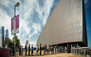 Crowds line up for an event at the Copper Box Arena. Image: Copper Box Arena